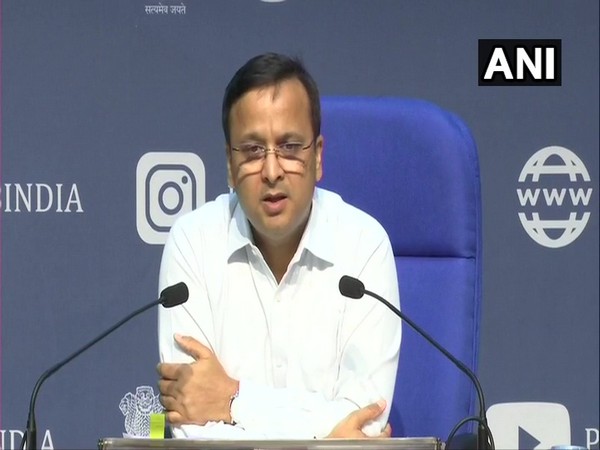 Lav Aggarwal addressing a press conference in New Delhi on Thursday.