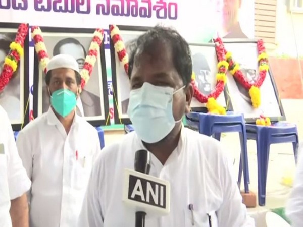 Andhra Pradesh Congress President Dr Sake Sailajanath speaking with ANI on Friday.