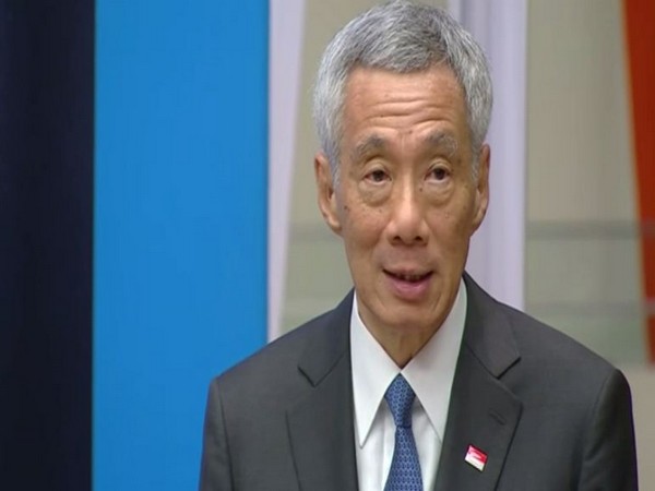 Singapore Prime Minister Lee Hsien Loong addressing a UN event on Mahatma Gandhi