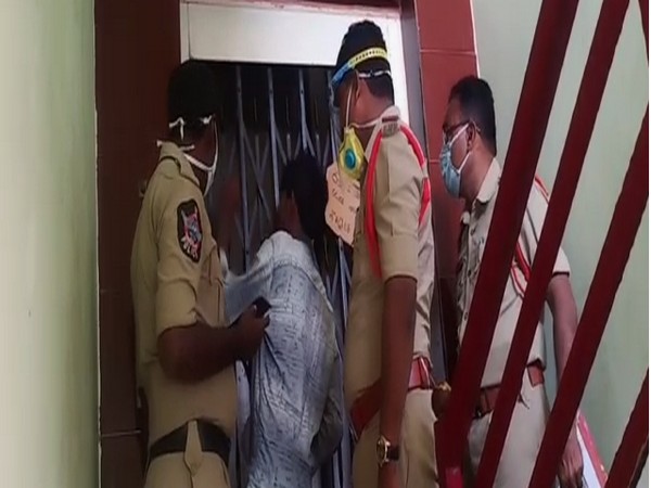 Man died after falling under the lift in Krishna District, Andhra Pradesh on Thursday. (Photo/ANI)