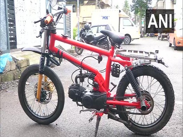 The bike manufactured by Arshad TH, who hails from Kochi. Photo/ANI