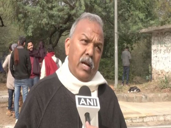 JNU Teachers' Association president DK Lobiyal speaking to ANI in New Delhi on Thursday. Photo/ANI