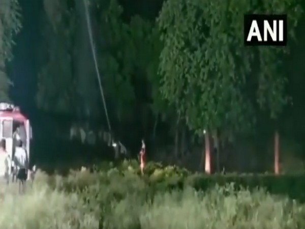 Chemical spraying was done at Nayepur to control the locust attack [Photo/ANI]