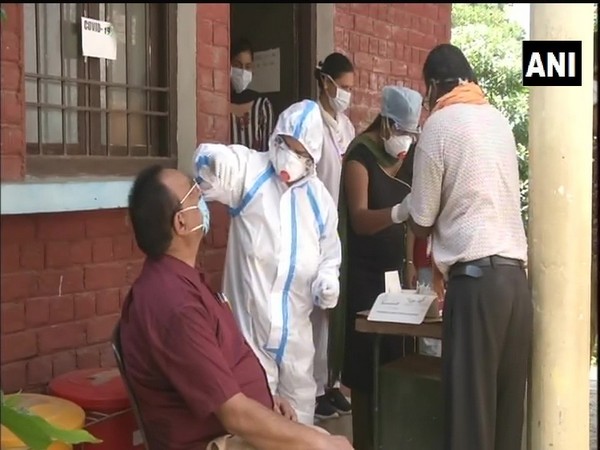 Covid-19 tests underway in Ludhiana Punjab, through Community Health Centre (CHC). 