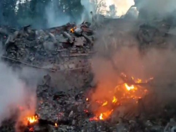 Visuals from school Russian forces carried out airstrike (Photo/PhotograbFromTwitter @serhey_hayday)