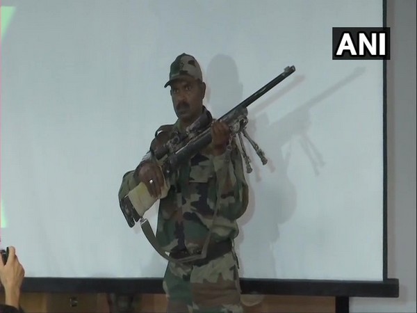 The US made M-24 sniper rifle recovered by security forces in Kashmir. Photo/ANI