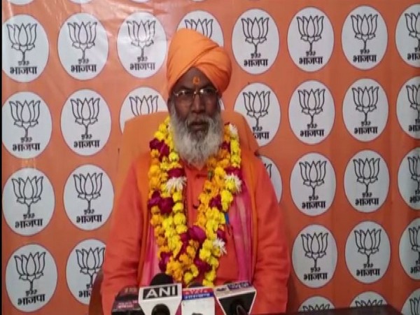 BJP MP Sakshi Maharaj speaking to media on Sunday. (Photo/ANI)