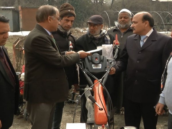 Visual of machinery mela organised by horticulture department in Srinagar (Photo/ANI)