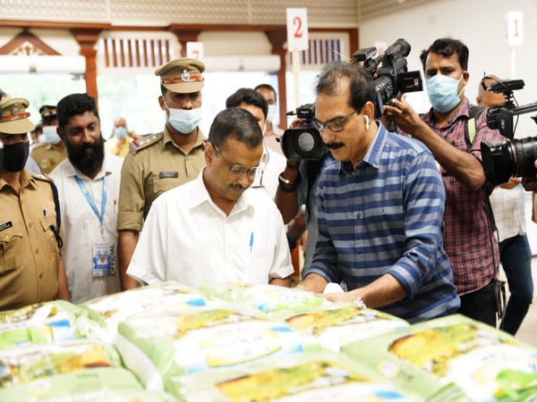 Delhi Chief Minister and AAP convenor Arvind Kejriwal visited India's first Food Security Mart (Photo/ANI)