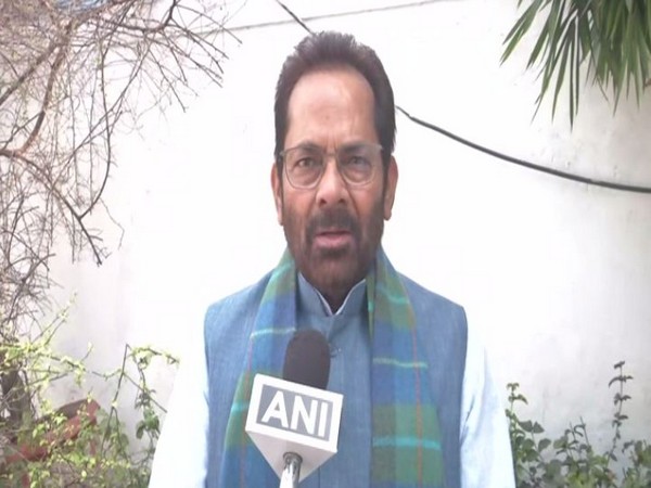 Union Minister Mukhtar Abbas Naqvi speaking to ANI on Sunday.