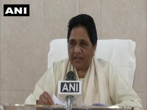 BSP chief Mayawati during a press briefing in New Delhi on Sunday. (Photo/ANI)