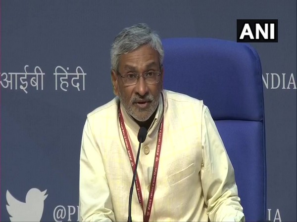 Dammu Ravi, AS and Coordinator for COVID-19, MEA, speaking at a press conference on Friday in New Delhi. Photo/ANI