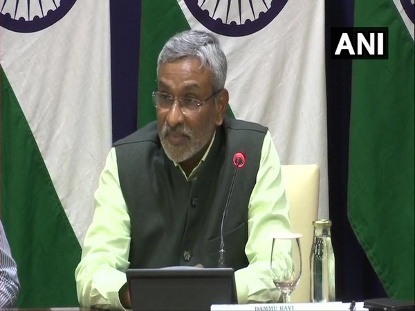 Dammu Ravi, assistant secretary and coordinator [COVID-19], MEA, addressing a press briefing on Thursday
