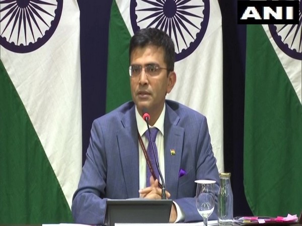 MEA spokesperson Raveesh Kumar during his weekly press briefing in New Delhi on Thursday. 