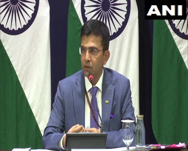 MEA spokesperson Raveesh Kumar speaking at a weekly press briefing in New Delhi on Thursday.
