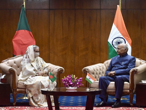 Bangladesh Prime Minister Sheikh Hasina called on President Ram Nath Kovind (Photo Credit: MEA)