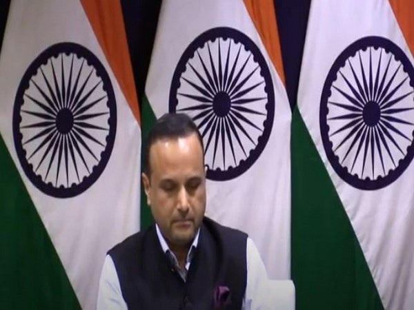 MEA Spokesperson Anurag Srivastava speaking at a weekly press briefing on Thursday. (Photo/ANI)