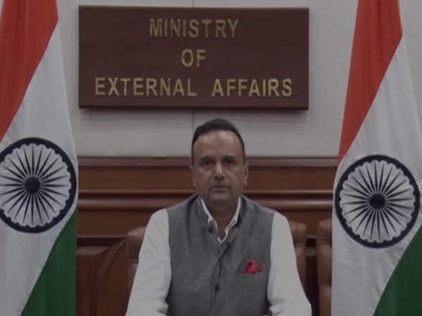 MEA during interaction with reporters on Thursday. Photo/ANI