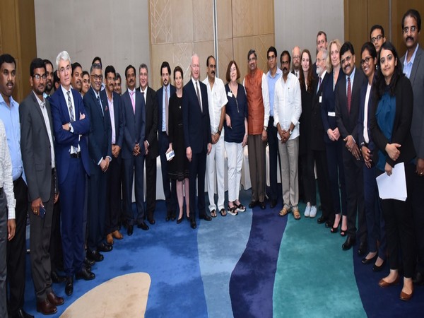 Members of the French delegation with ministers from Andhra Pradesh