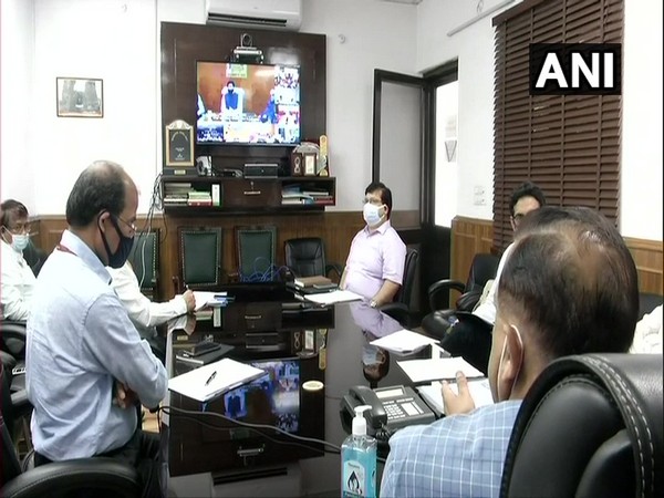 Minister of DoNER, Jitendra Singh, held a meeting with the Chief Secretaries of Northeastern states over COVID-19. Photo/ ANI 