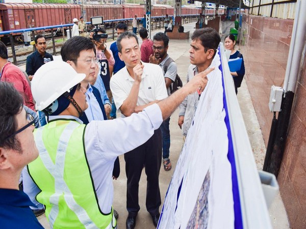 Japan's Vice Minister for Land, Infrastructure and Transport Masashi Adachi during his visit to various sites in Vadodara on Saturday. Photo/ANI