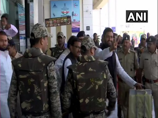 Congress MLAs arrive at Bhopal airport on Sunday. Photo/ANI