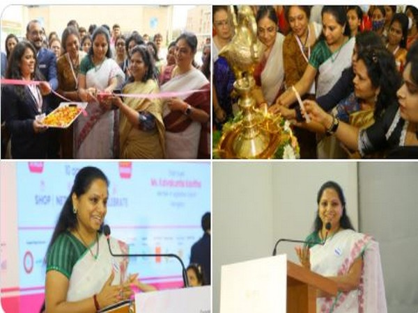 MLC Kavitha Kalvakuntla at Business Women Expo-2022 (Pic credit twitter @RaoKavitha)