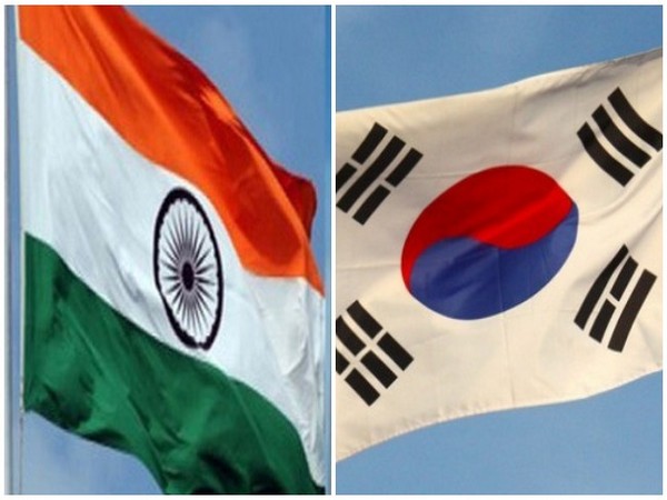 India and South Korean flags