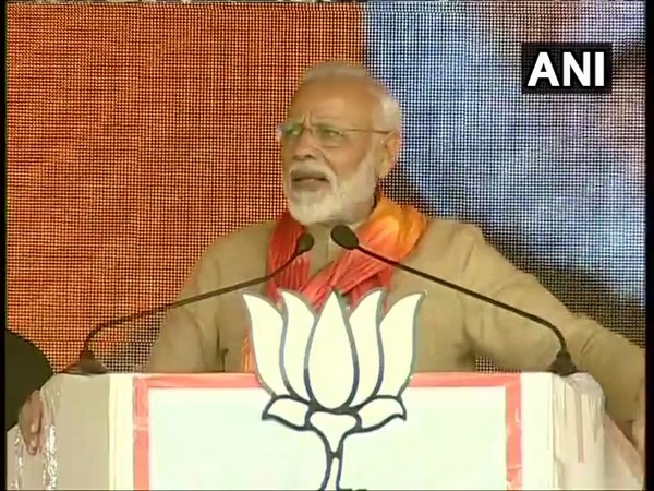 Prime Minister Narendra Modi addressing an election rally in Kurukshetra, Haryana on Tuesday. 