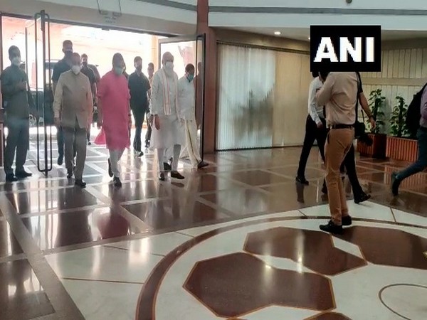 PM Modi arriving at the BJP parliamentary party meeting today. (Photo/ ANI)