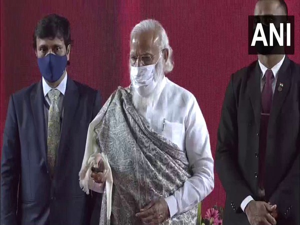 Prime Minister Narendra Modi launching development projects in Haldia, West Bengal. (Photo/ANI)