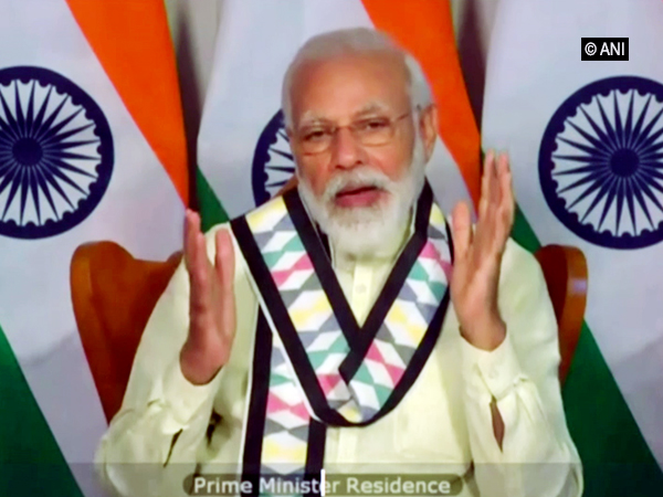 Prime Minister Narendra Modi addressing the 95th annual plenary session of ICC on Thursday. [Photo/ANI]