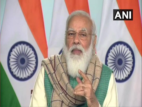 Prime Minister Narendra Modi while speaking to the chief minister of all the states on the issue of COVID-19 on Monday. (Photo/ANI)