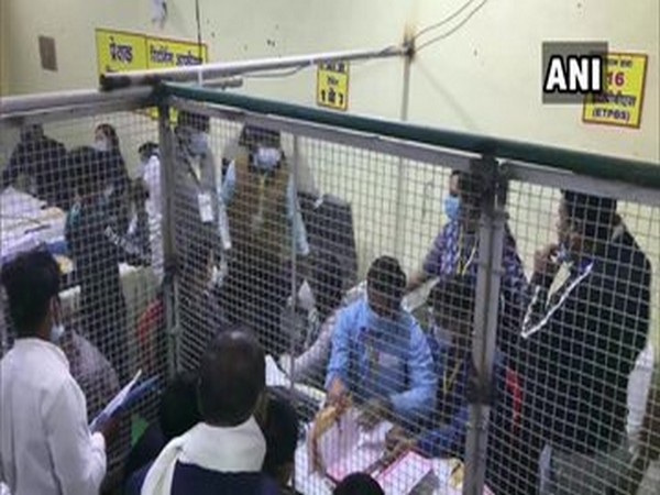Visual from a counting centre in Gwalior. (Photo/ANI) 
