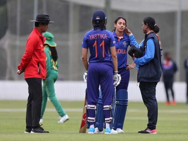  Smriti Mandhana during warm-up contest (Photo/ ICC Twitter) 