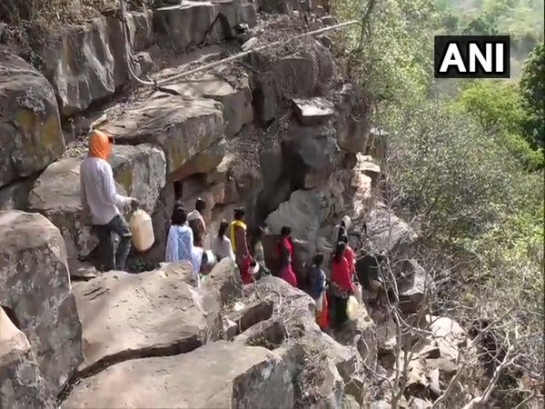 Villagers of Patapur walk miles in rocky terrain to fetch water from streams. Photo/ ANI