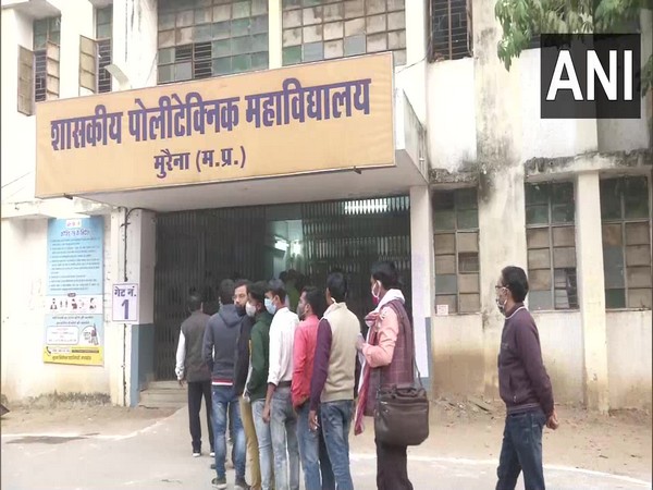 Visual from a counting centre in MP's Morena on Tuesday. (Photo/ANI)