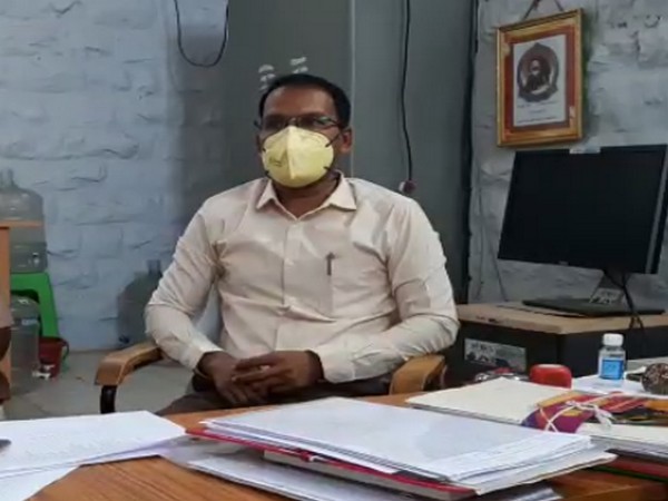 Hindupuram MRO Srinivasulu speaking to media persons on Wednesday. Photo/ANI