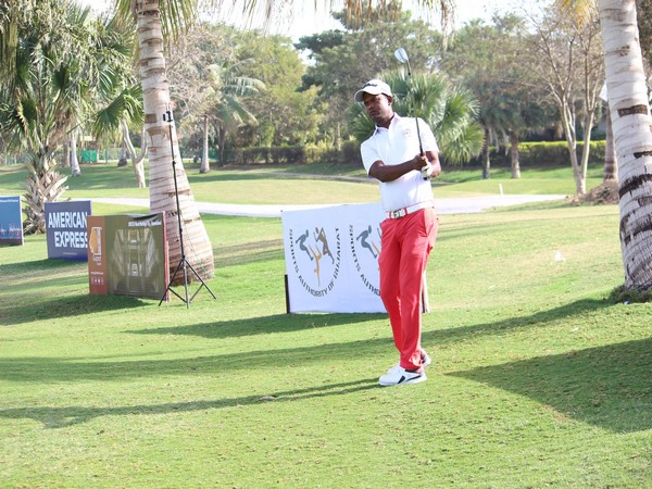 M Dharma in action during Gujarat Open Golf Championship 2022 (Image: PGTI)