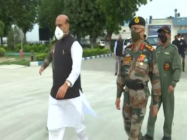 Defence Minister Rajnath Singh leaving for Leh from New Delhi on Friday. (Photo/ANI)