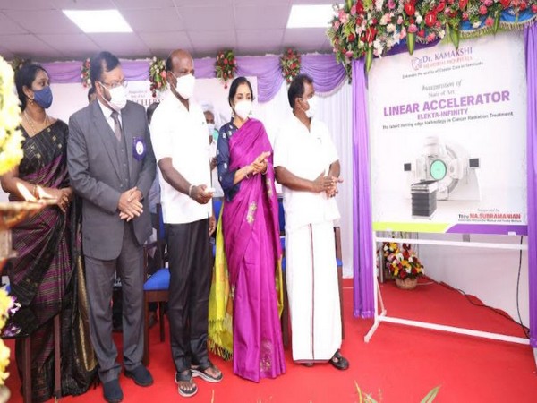 TN Minister for Medical & Family Welfare Ma. Subramanian inaugurates Elekta Infinity - Linear Accelerator Cancer Radiotherapy equipment at Dr. Kamakshi Memorial Hospitals, Chennai recently