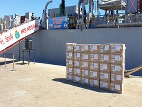 Indian Naval Ship Kesari entered Port Antsiranana, Madagascar on May 27 (Photo tweeted by Embassy of India in Antananarivo, Madagascar & Comoros)