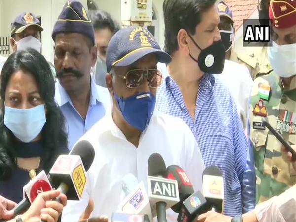 Madan Sharma, retired Navy officer, speaking to media on Tuesday in Mumbai. 