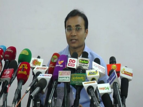 Madurai District Collector, TG Vinay speaking at a press conference on Wednesday. Photo/ANI