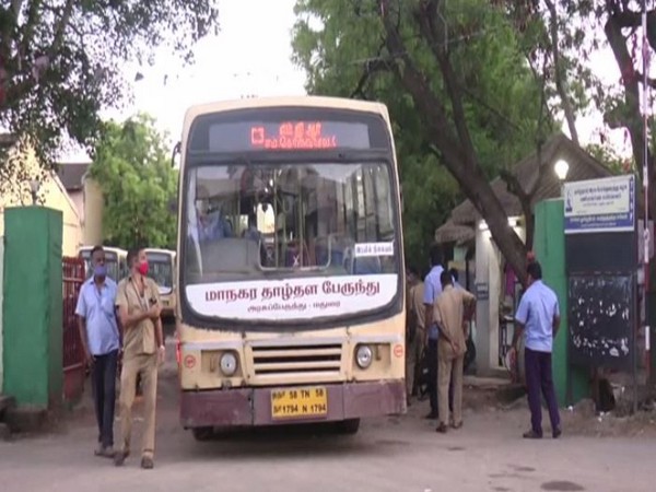 Tamil Nadu State Transport Corporation begins bus operations on Monday. Photo/ANI