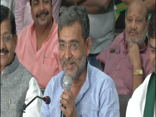 Rashtriya Lok Samta Party (RLSP) leader Upendra Kushwaha at a press conference in Patna. Photo/ANI