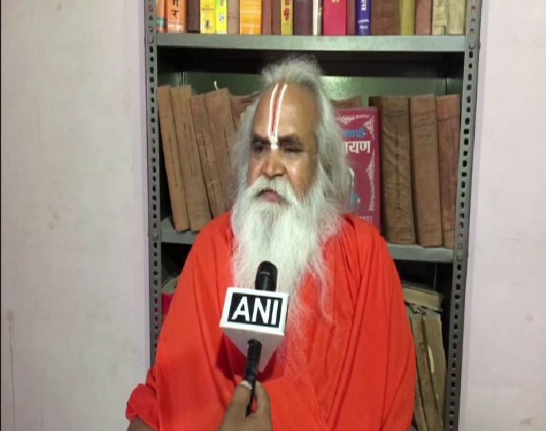 Ram Vilas Vedanti talking to ANI in Ayodhya on Monday. (Photo/ANI)