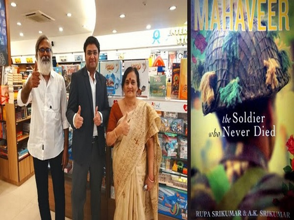 Authors of 'Mahaveer: The Soldier who never died' - AK Srikumar & Rupa Srikumar with Suhail Mathur, Founder of The Book Bakers Literary Agency