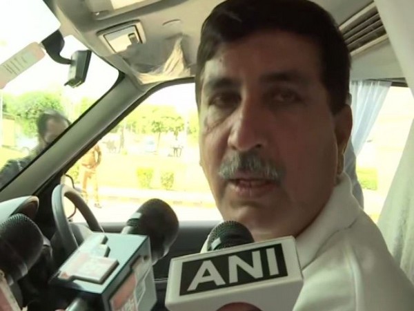 Congress leader Mahesh Joshi speaking to reporters on Wednesday. Photo/ANI