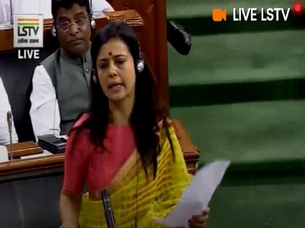Trinamool Congress MP Mahua Moitra speaking in Lok Sabha/ Image courtesy: Lok Sabha